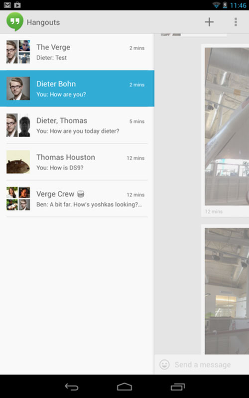 Cuộc gọi video nhóm. Nhắn tin miễn phí với Google Hangouts hỗ trợ iOS, Android và Chrome