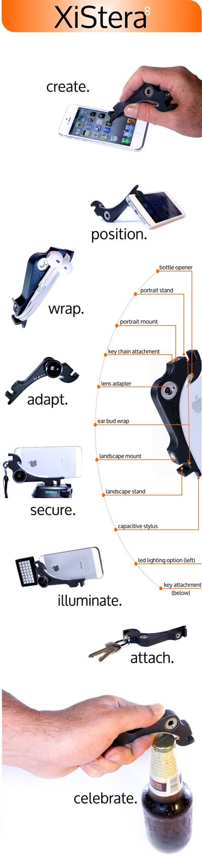 XiStera, phụ kiện đa chức năng cho iPhone