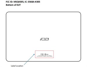 Máy tính bảng Asus K005 lộ diện ở FCC: Chip Snapdragon S4 Pro bốn nhân, pin 6500mAh, có 3G