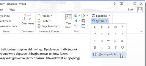 Cách sử dụng biểu tượng trong Microsoft Word 2013