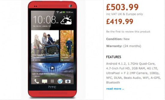 HTC One có thêm màu xanh và đỏ