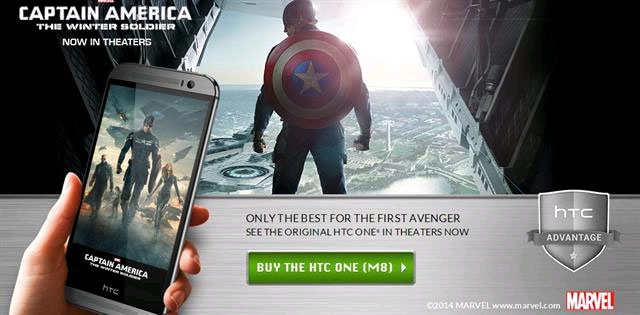 HTC One M8 có thêm phiên bản đặc biệt Captain America