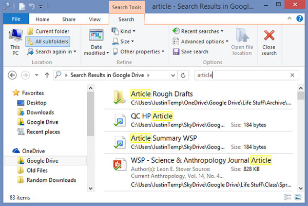 Để tìm kiếm tốt hơn và nhanh hơn trên Windows 8 Để tìm kiếm tốt hơn và nhanh hơn trên Windows 8