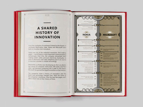Một phần nội dung của cuốn sách "One" Microsoft "'làm sách" về sự kiện mua lại Nokia