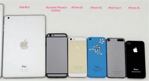 Mô hình iPhone 6 so dáng với các sản phẩm Apple