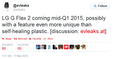 LG G Flex 2 sẽ xuất hiện đầu năm sau, hỗ trợ tính năng độc đáo LG G Flex 2 sẽ xuất hiện đầu năm sau, hỗ trợ tính năng độc đáo