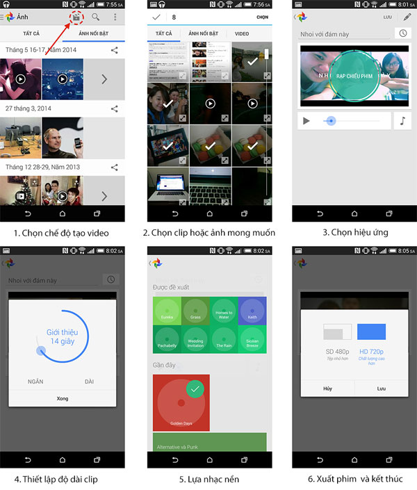Sử dụng Google+ Photos để quản lý, chỉnh sửa và tạo clip chia sẻ ảnh