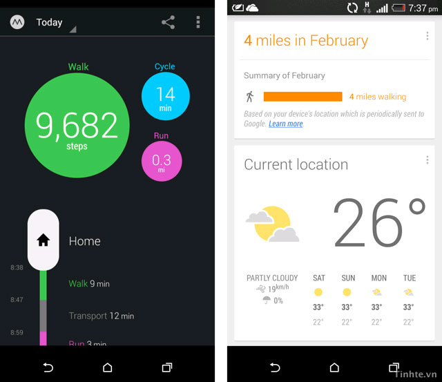 Nhận biết và theo dõi bước đi 8 tính năng trên Android 4.4 KitKat có thể bạn chưa biết