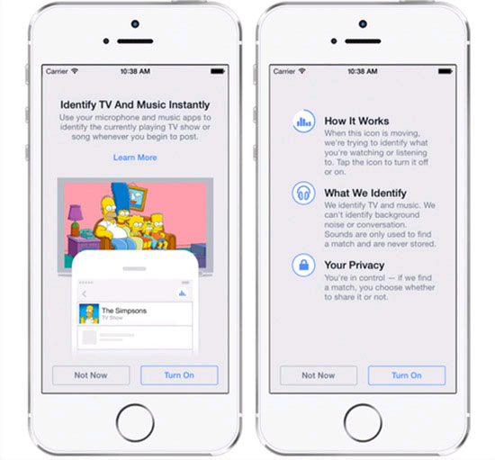 Facebook biết nhận diện bài hát và chương trình TV