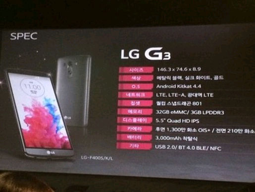 Thông tin chi tiết về LG G3 Chưa ra mắt, LG G3 đã xuất hiện thông tin đầy đủ