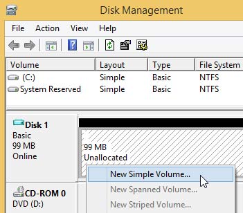 Tạo phân vùng mới trong ổ ảo Hướng dẫn chuyển dữ liệu TrueCrypt sang BitLocker
