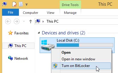 Turn on BitLocker Hướng dẫn chuyển dữ liệu TrueCrypt sang BitLocker