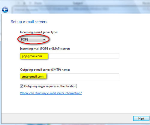 Cấu hình Window Mail kết nối với Gmail