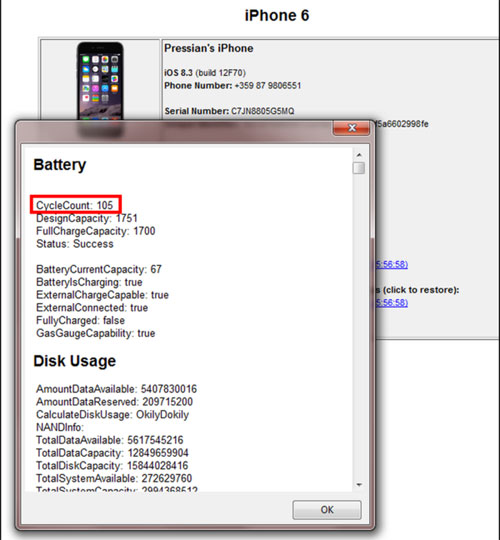 Hướng dẫn kiểm tra cycle count của pin iPhone/iPad