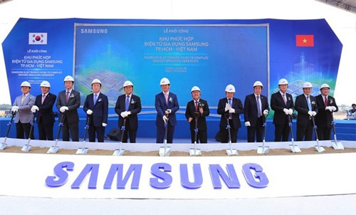 Samsung khởi công nhà máy 1,4 tỷ USD ở TP HCM