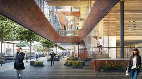 Uber lộ hình concept trụ sở bằng kính long lanh hơn Apple Hành lang trụ sở Uber