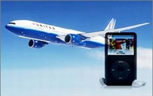 Hàng không Mỹ United cung cấp kết nối cho iPod và iPhone