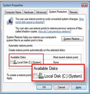 Thiết lập System Restore để bảo vệ PC