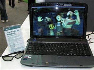 Acer sẽ trình làng laptop 3D trong tháng 10