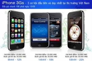 iPhone 3GS 32 GB được đấu giá từ 10.000 đồng