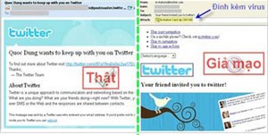 Cẩn thận với e-mail giả thư mời Twitter