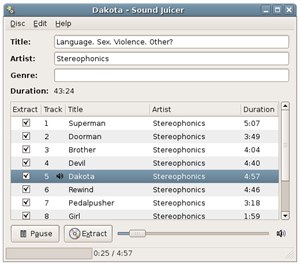 Hướng dẫn rip Audio CD trong Linux với Sound Juicer