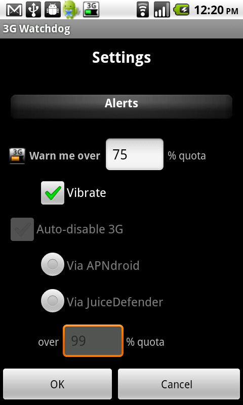 Android Widget _ 3G Watchdog