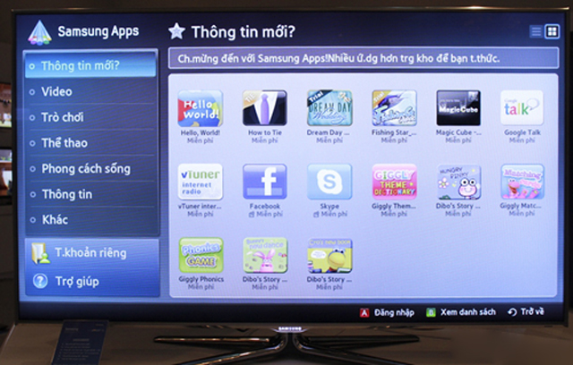 Trải nghiệm Smart TV của Samsung