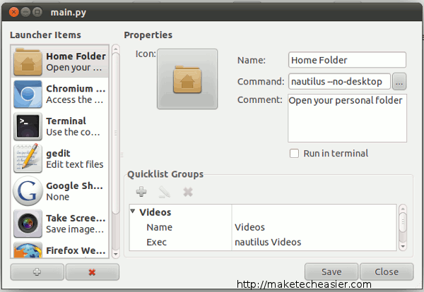 Cách đơn giản để tạo Quicklist cho Ubuntu Unity Launcher Cách đơn giản để tạo Quicklist cho Ubuntu Unity Launcher