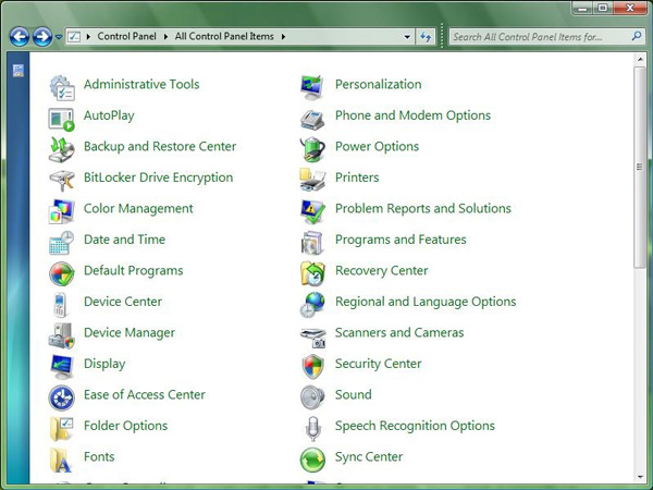 Mở nhanh các công cụ trong Control Panel với Run