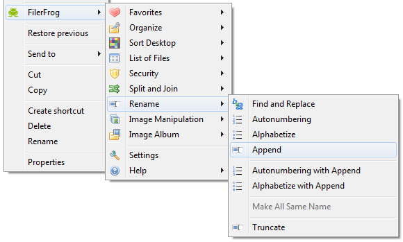 FilerFrog thành phần mở rộng tuyệt vời cho Windows Explorer