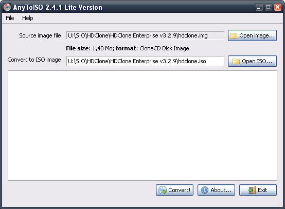Chuyển đổi tập tin BIN sang định dạng ảnh đĩa ISO