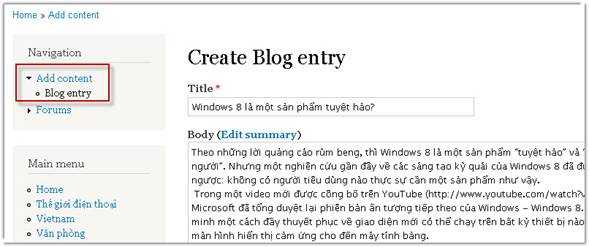 Thiết kế website động với mã nguồn Drupal 7 - Phần 5