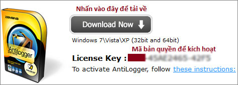 Miễn phí bản quyền Zemana AntiLogger