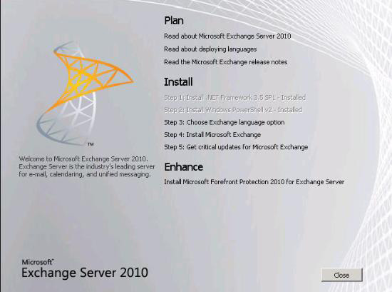 Hướng dẫn cài đặt Exchange Server 2010 - Phần 1: Cài đặt