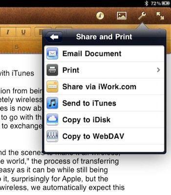 Truyền tài liệu không dây từ thiết bị iOS tới Mac