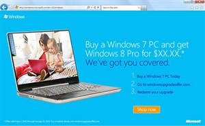 Microsoft cho cập nhật Windows 8 với 15 USD