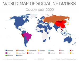 Facebook gần thống trị cả thế giới