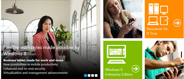 Microsoft trình diễn giá trị của Windows 8 dành cho doanh nghiệp