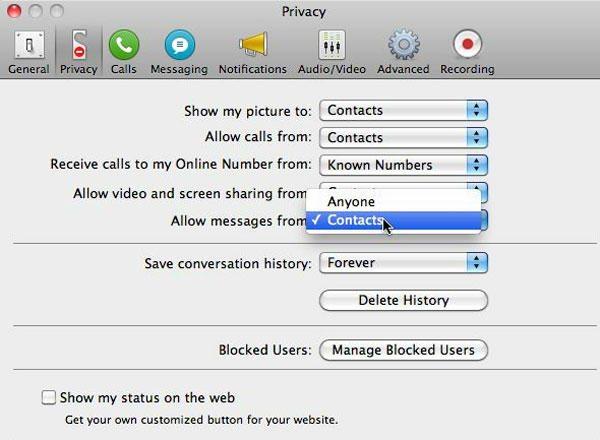 Skype 5.8 cho Mac thêm tính năng như trên Windows