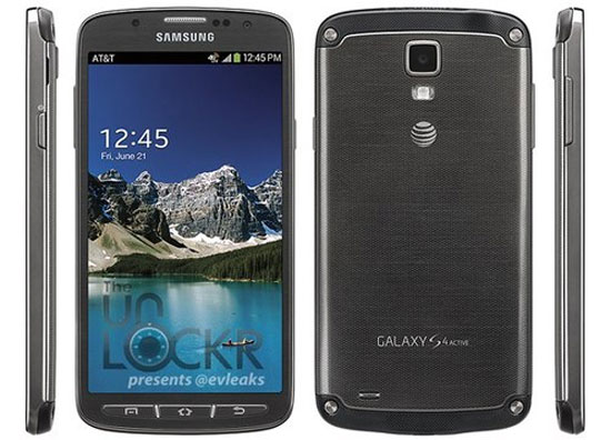 Galaxy S4 Active có thể được Samsung công bố vào 20/6 này. Galaxy S4 Active xuất hiện với ngoại hình hầm hố