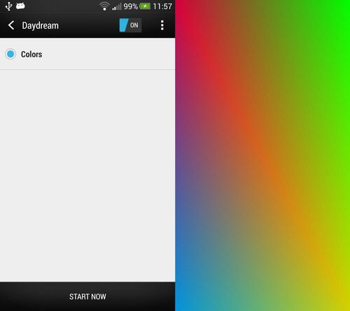 Chế độ màn hình chờ Day Dream của Android 4.2.2 Jelly Bean. HTC One nâng cấp lên Android 4.2.2 với nhiều thay đổi