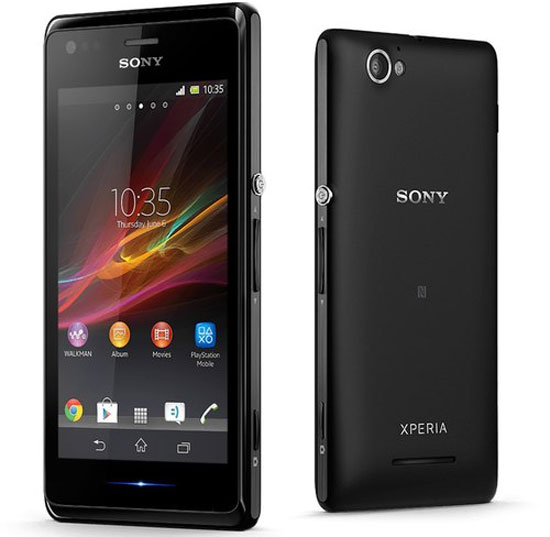 Xperia M màu đen Sony ra smartphone Xperia M tầm trung, hỗ trợ 2 SIM