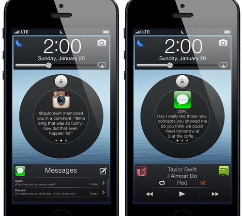 Tùy biến được màn hình khóa Những cải tiến được chờ đợi trên hệ điều hành iOS 7