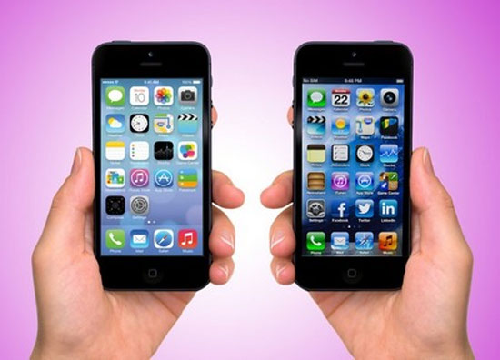So sánh biểu tượng mới và cũ trên iOS 7 với iOS 6