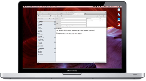 Opera giới thiệu ứng dụng quản lý thư điện tử Opera Mail