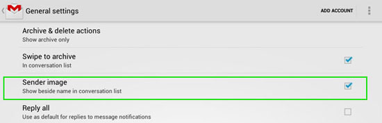 Sender image Cách bỏ ảnh đại diện của người gửi trong Gmail cho Android