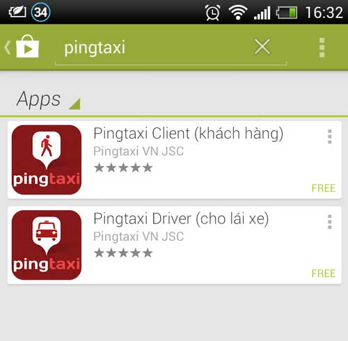 Pingtaxi hoạt động với hai phiên bản. Phần mềm Pingtaxi tham vọng thay đổi cách gọi taxi của người Việt