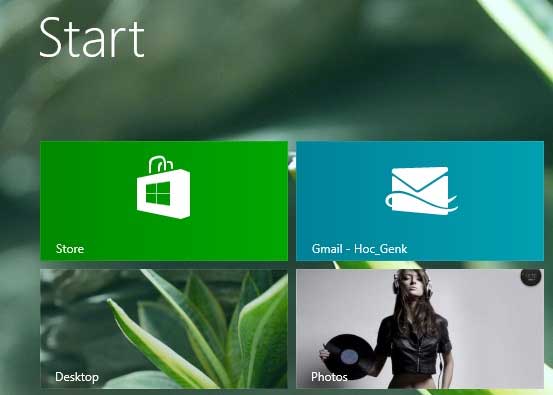 Hướng dẫn Pin tài khoản Email vào Start Screen trong Windows 8
