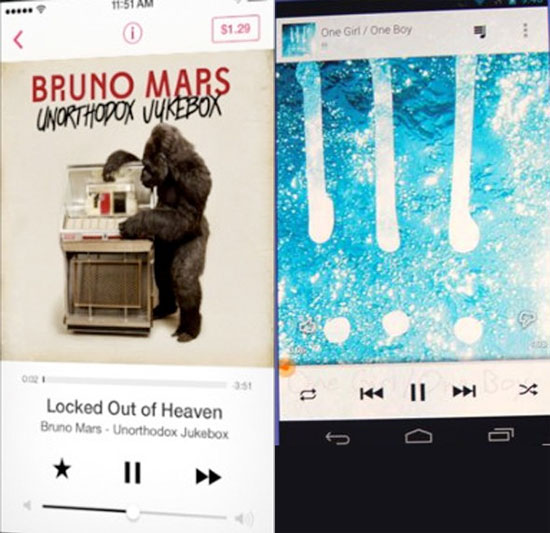 Sự giống nhau giữa iOS 7 và Android 4.0